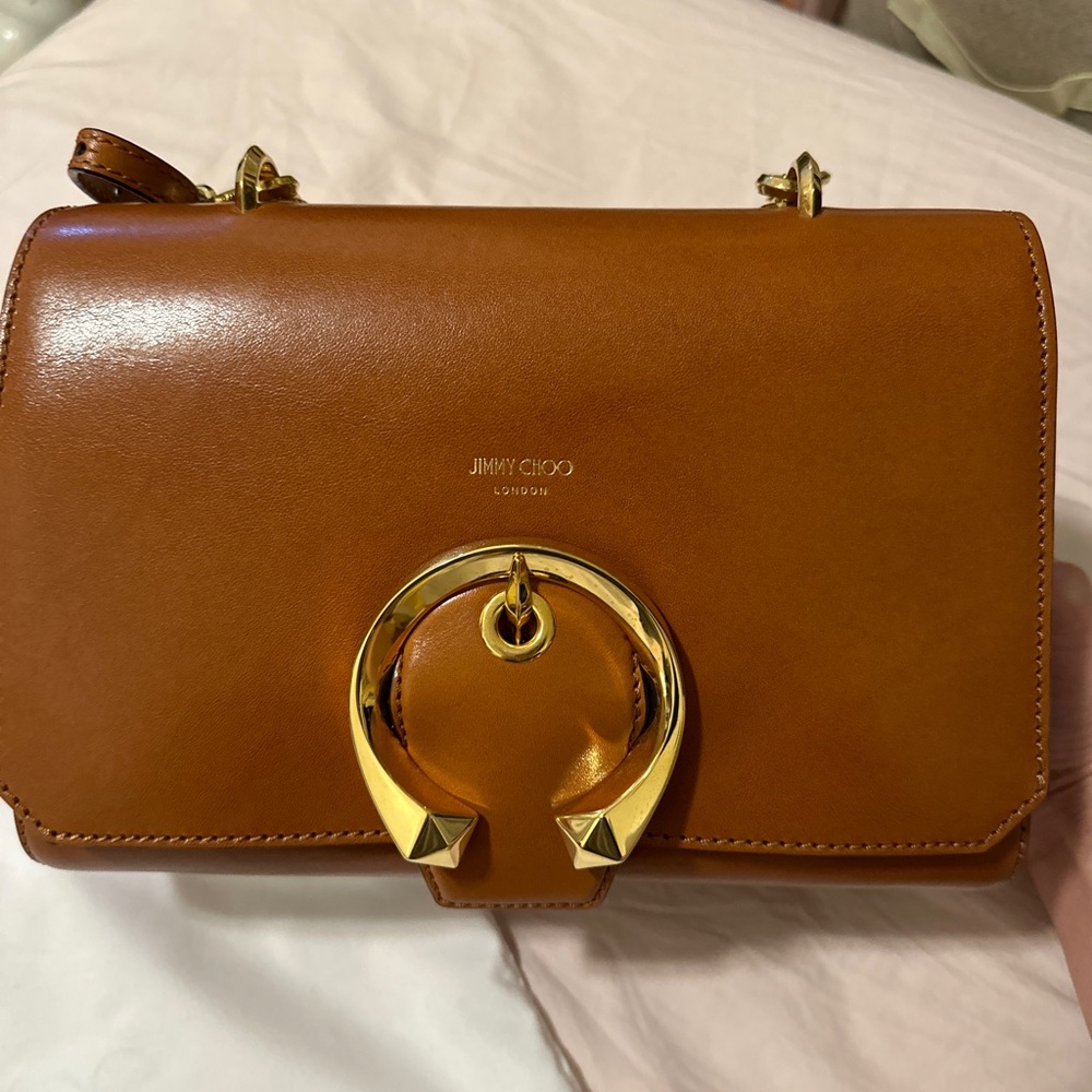 JIMMY CHOO MADELINE LEATHER BAG